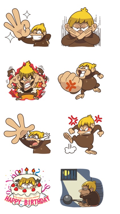 Adventurous Monkey Stickers
