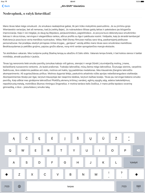Screenshot #4 pour Lietuviška klaviatūra „Alt+Shift“