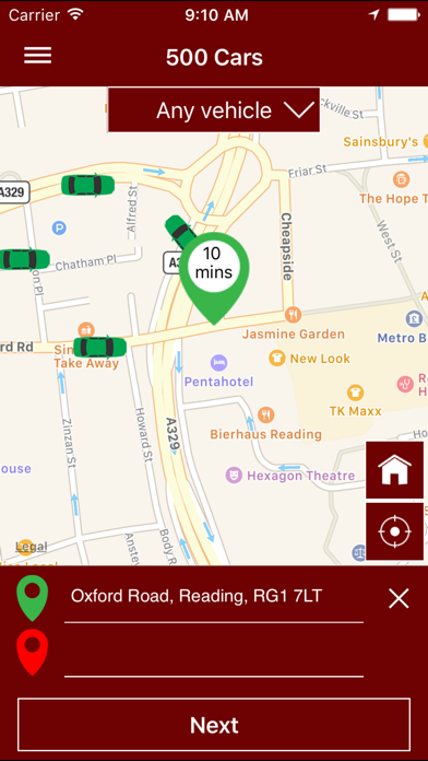 500 Cars Reading Taxi Screenshot