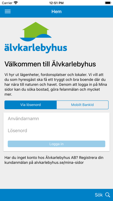 AB Älvkarlebyhus Screenshot