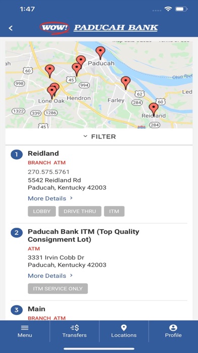 Paducah Bank Mobile Screenshot