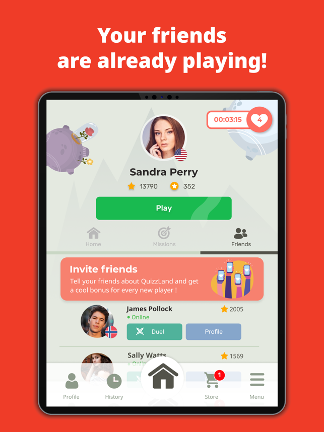 ‎QuizzLand. Quiz & Trivia game Screenshot