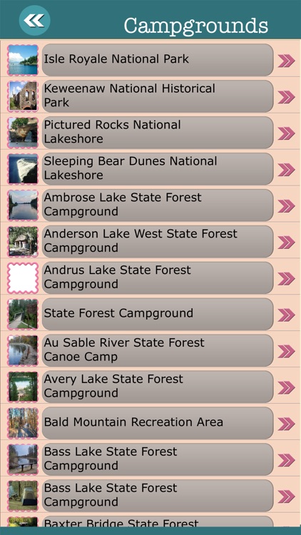Michigan State Campgrounds & Hiking Trails