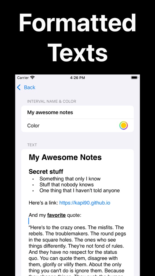 #3. Blink Notes - Rapid Text Cover (iOS) 由: Bence Kaposzta