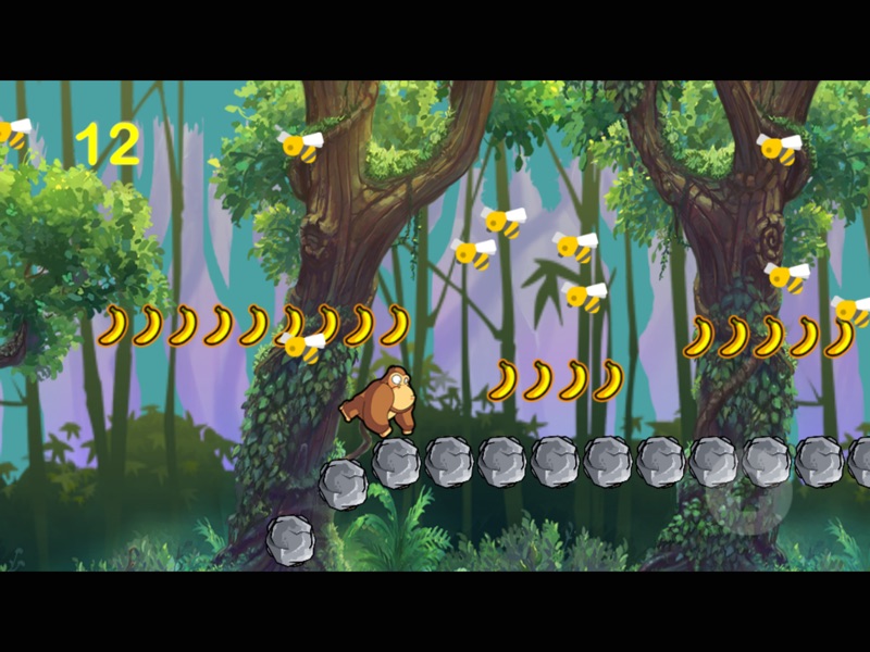 jogo da macaco comer banana na floresta animal screenshot 8