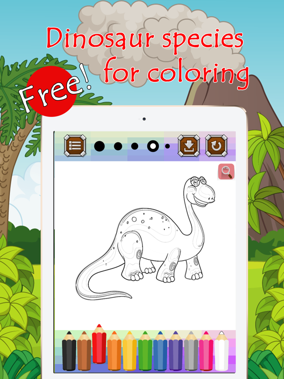 Dinosaur Coloring Book Paint Games For Kids Free iPad screenshot