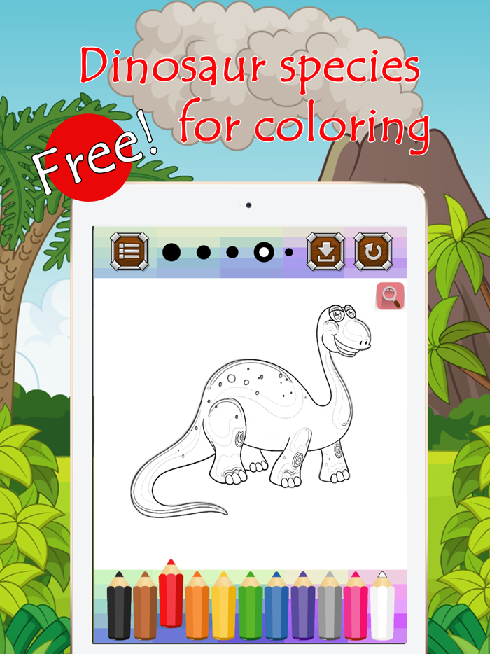 Dinosaur Coloring Book Paint Games For Kids Free