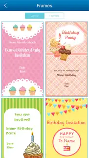 birthday invitation card maker hd iphone screenshot 4