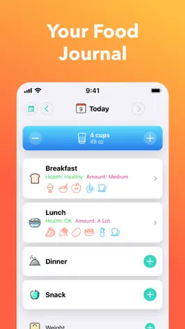 Game screenshot Nutrilio: Food Tracker & Water mod apk