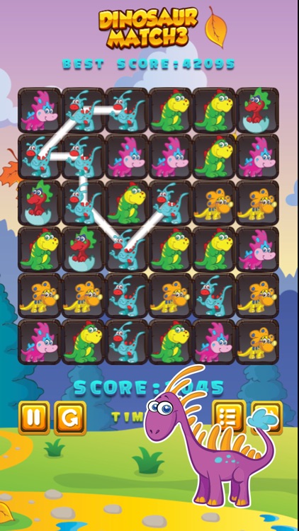 Dino Jurassic Puzzle Online - Match 3 Game