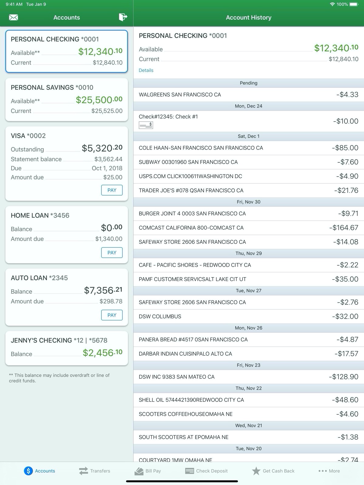 BayPort CU Mobile Banking ipad screenshot 2