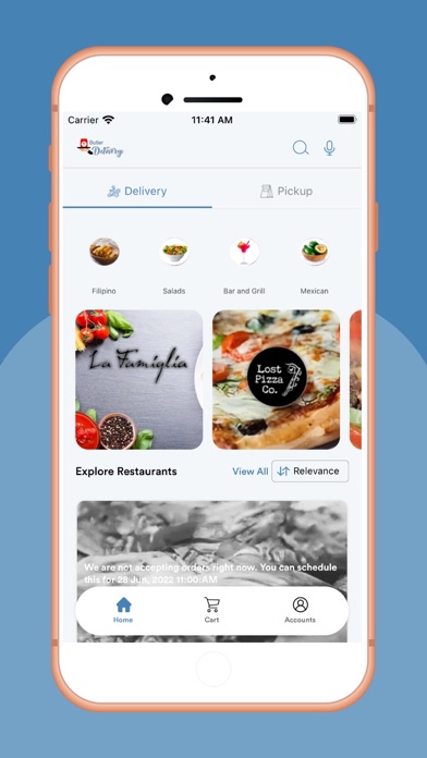 Butler Delivery Screenshot
