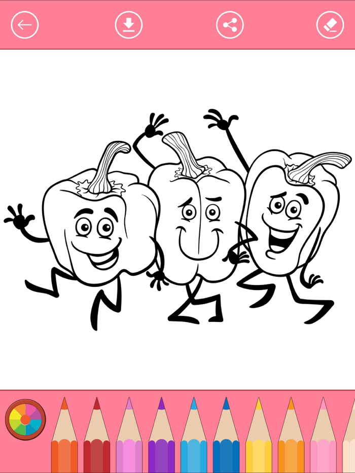 Vegetable Coloring Book for Kids Learn to color