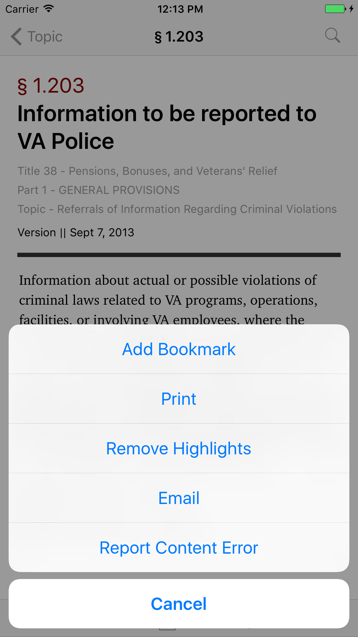 38 CFR - Pensions, Bonuses, and Veterans (LawStack screenshot 3