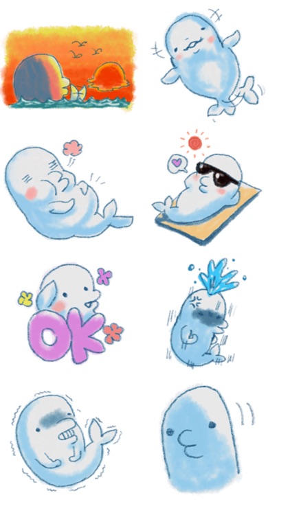 White Whale Stickers