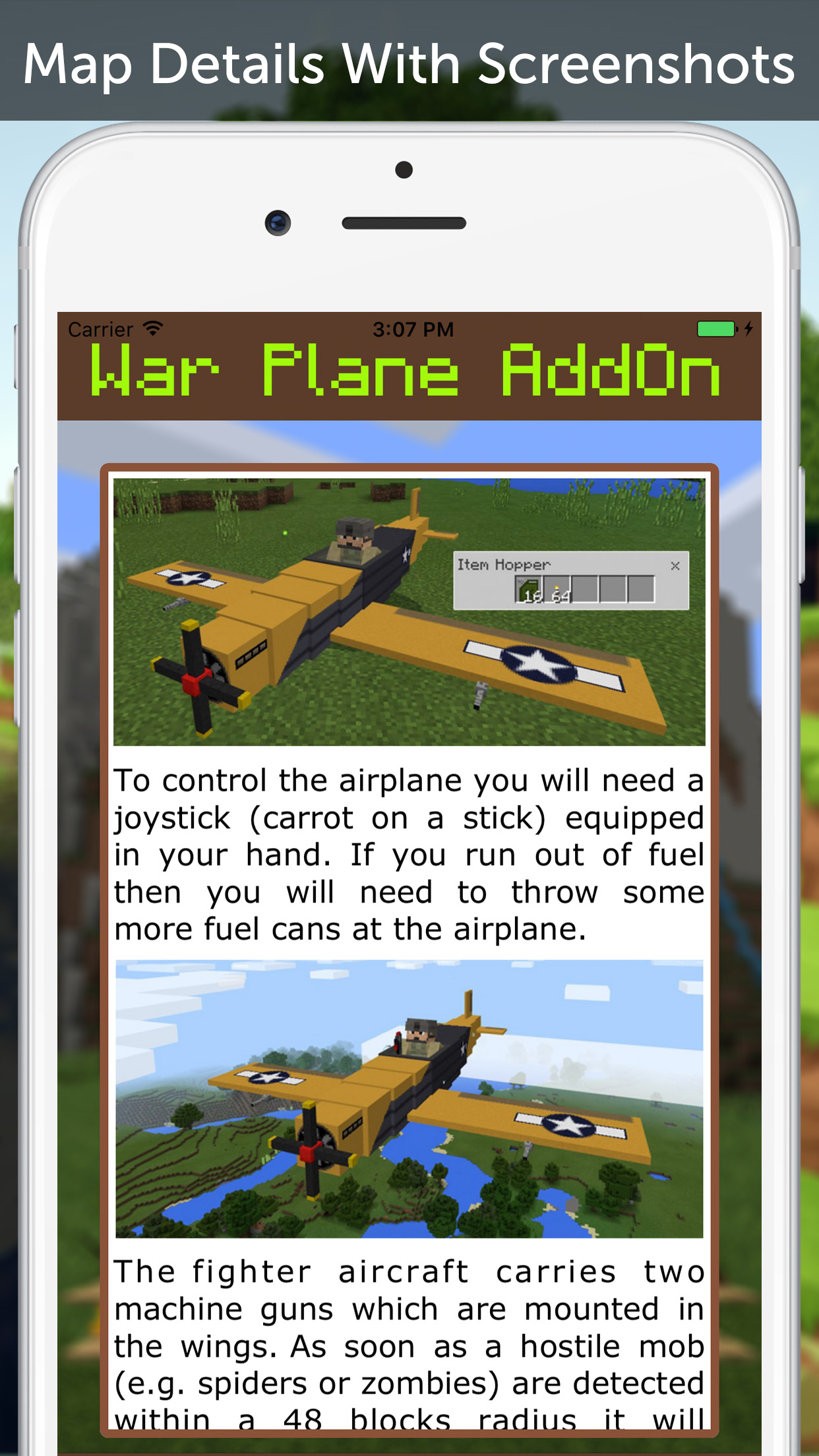 War Plane AddOn for Minecraft PE screenshot 3