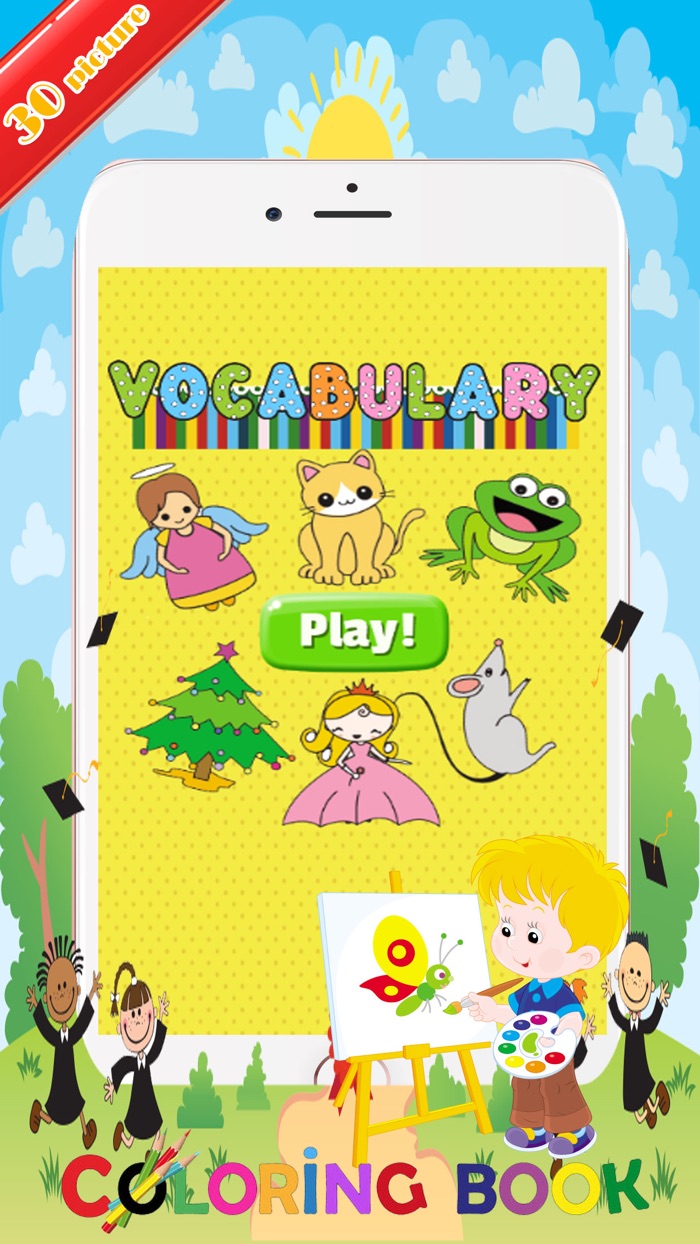 Alphabet word coloringColoring Page For Preschool