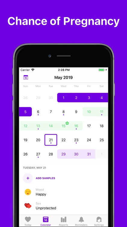 Period Tracker App - Enria