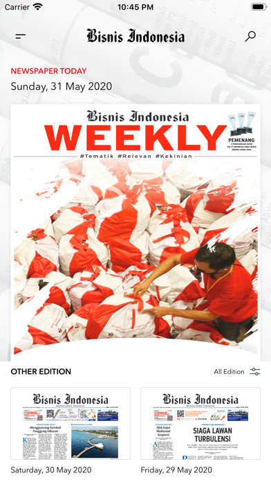 Bisnis Indonesia E-Paper Screenshot