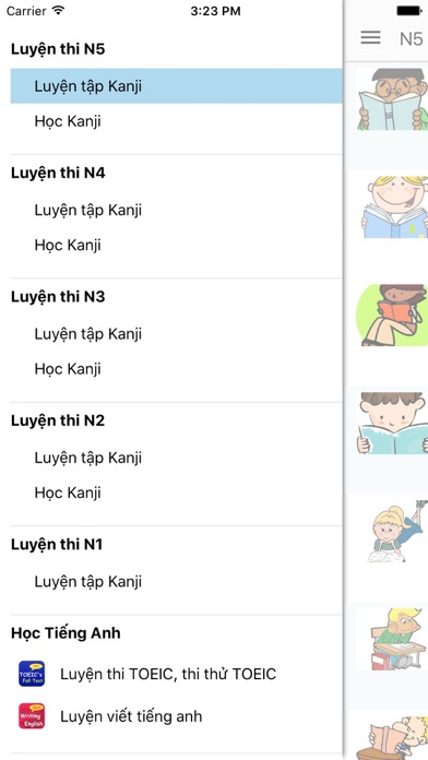 How to cancel & delete Hoc Kanji - Luyen tap Kanji Offline from iphone & ipad 1