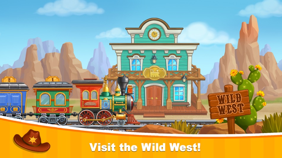 #6. Train games trains building 2 (iOS) By: GoKids!