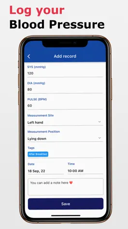 Game screenshot Blood Pressure Tracking App hack