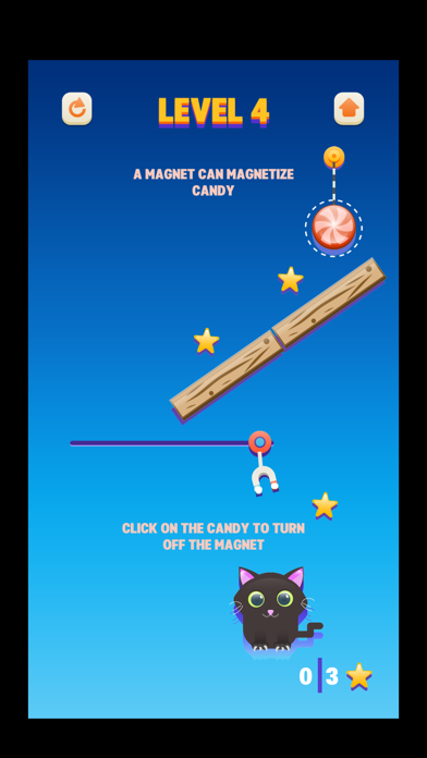 Cut Candy Ropes: Feed The Cat Screenshot