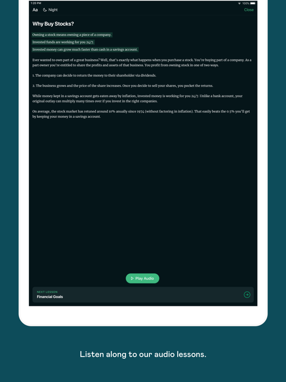 Learn Stocks: Investor Guide iPad screenshot 5 - Finance app