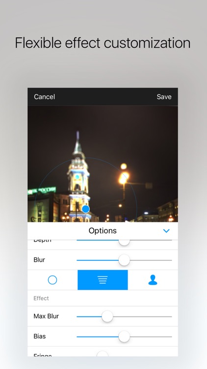 Drop - photorealistic depth of field with bokeh