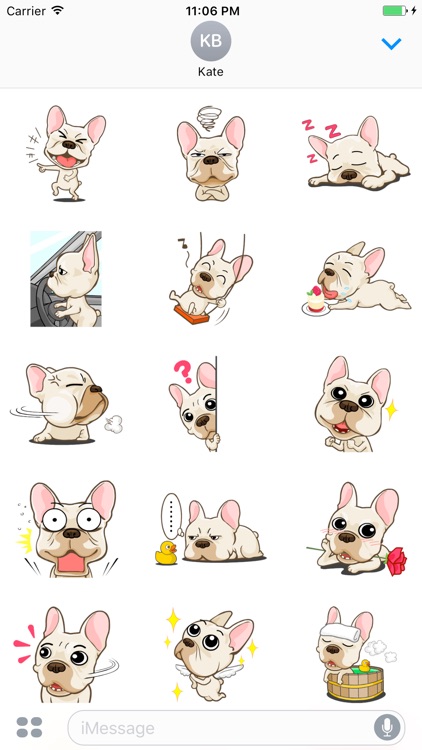 Otis The Naughty Frienchie Dog Sticker