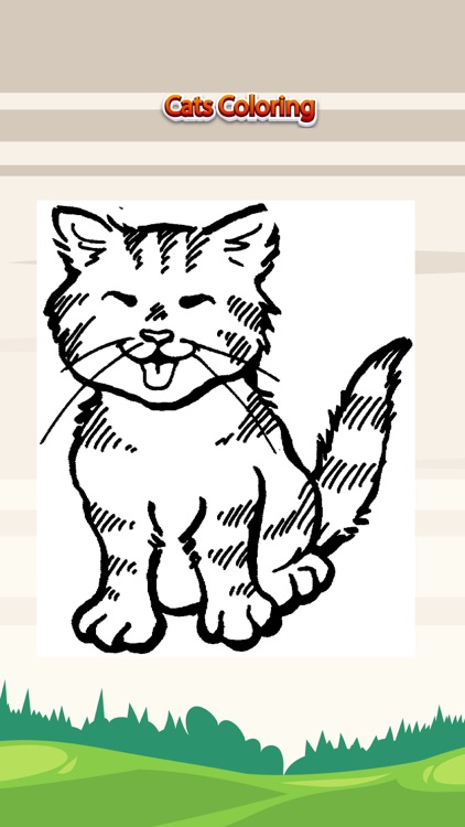 Kitten Cat Coloring Book for Kids Game Preschool