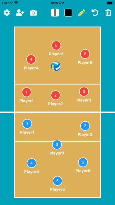 Simple Volleyball Tactic Board Screenshot