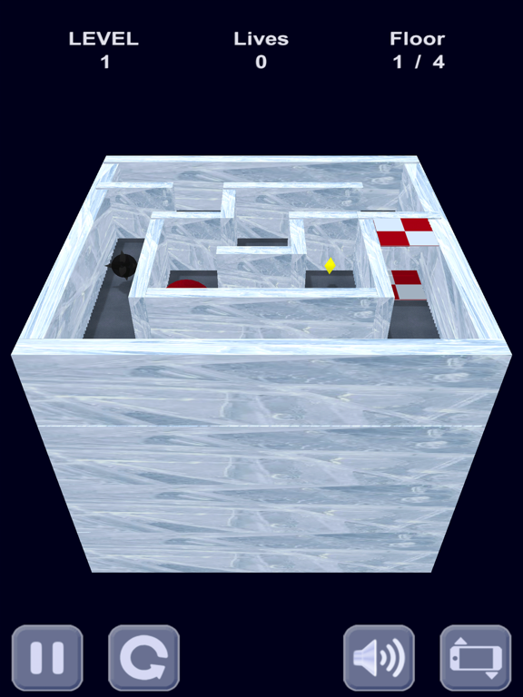 Ice cube. Labyrinth 3D iPad screenshot