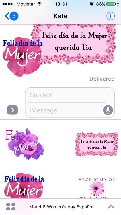 8 de Marzo Día Internacional de la Mujer stickers