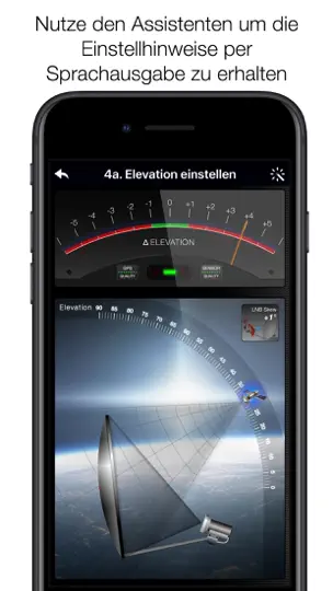 Screenshot von SatFinder auf dem iPhone 8
