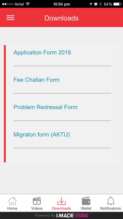 App screenshot