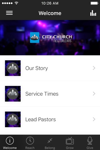 City Church App - náhled