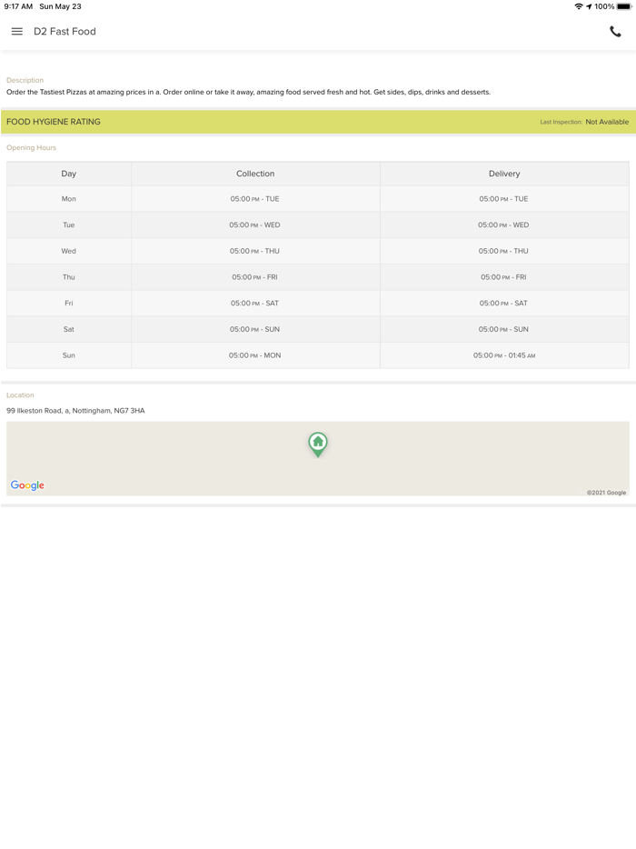 D2 Fast Food Nottingham