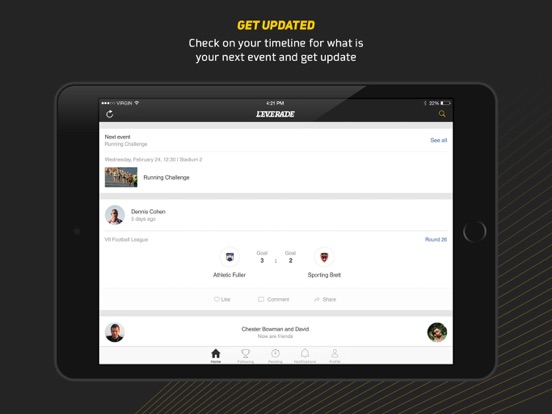 LEVERADE - Real Play iPad screenshot 2 - Sports app