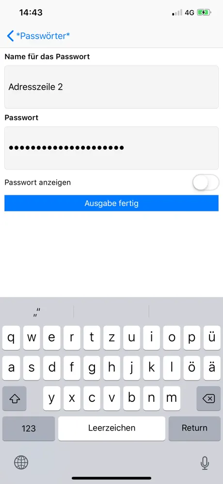 *Passwörter* Kopieren&Einfügen