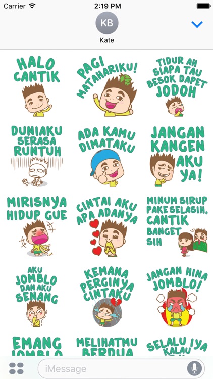 Untung the single guy for iMessage Sticker