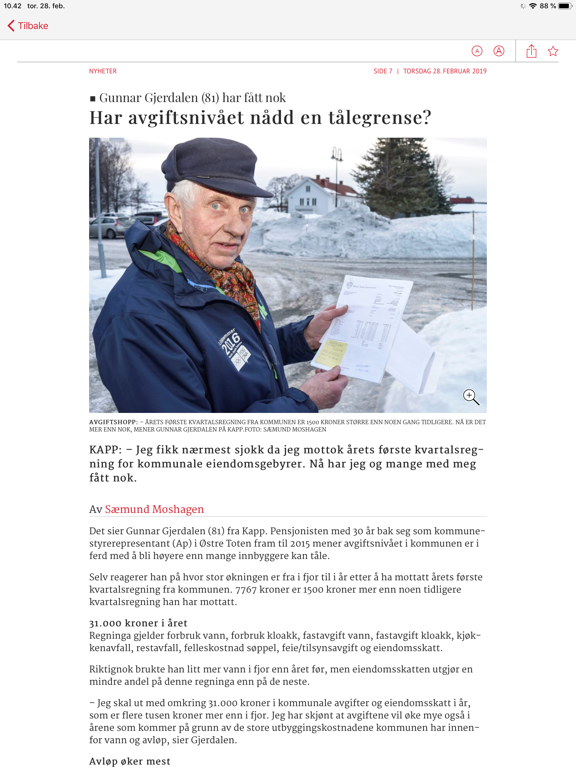 Screenshot #5 pour Oppland Arbeiderblad eAvis