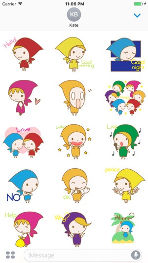 Lillian The Lovely Little Girl English Stickers(圖1)-速報App