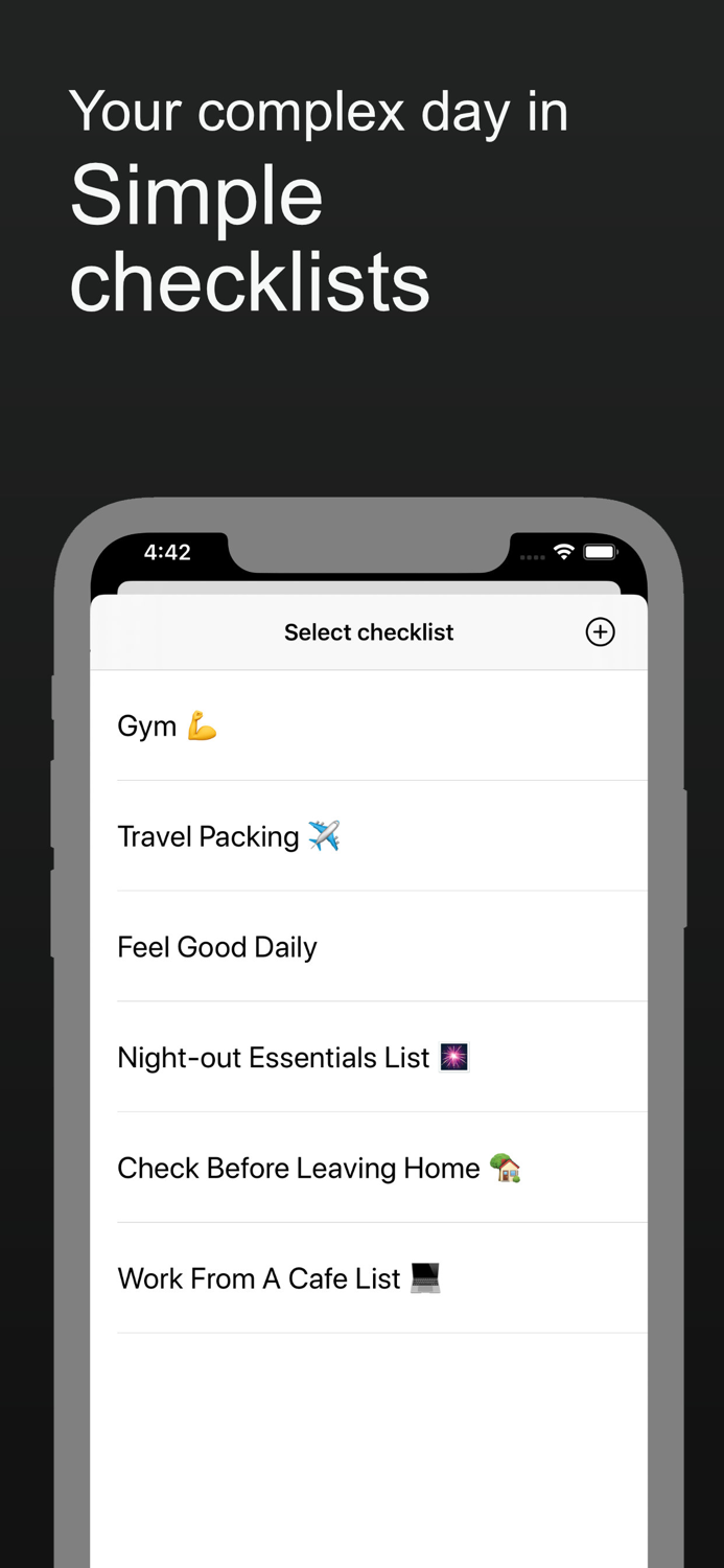 ForgetNot -Reusable checklists