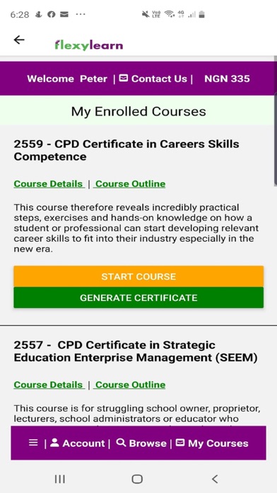 FlexyLearn Training App Screenshot