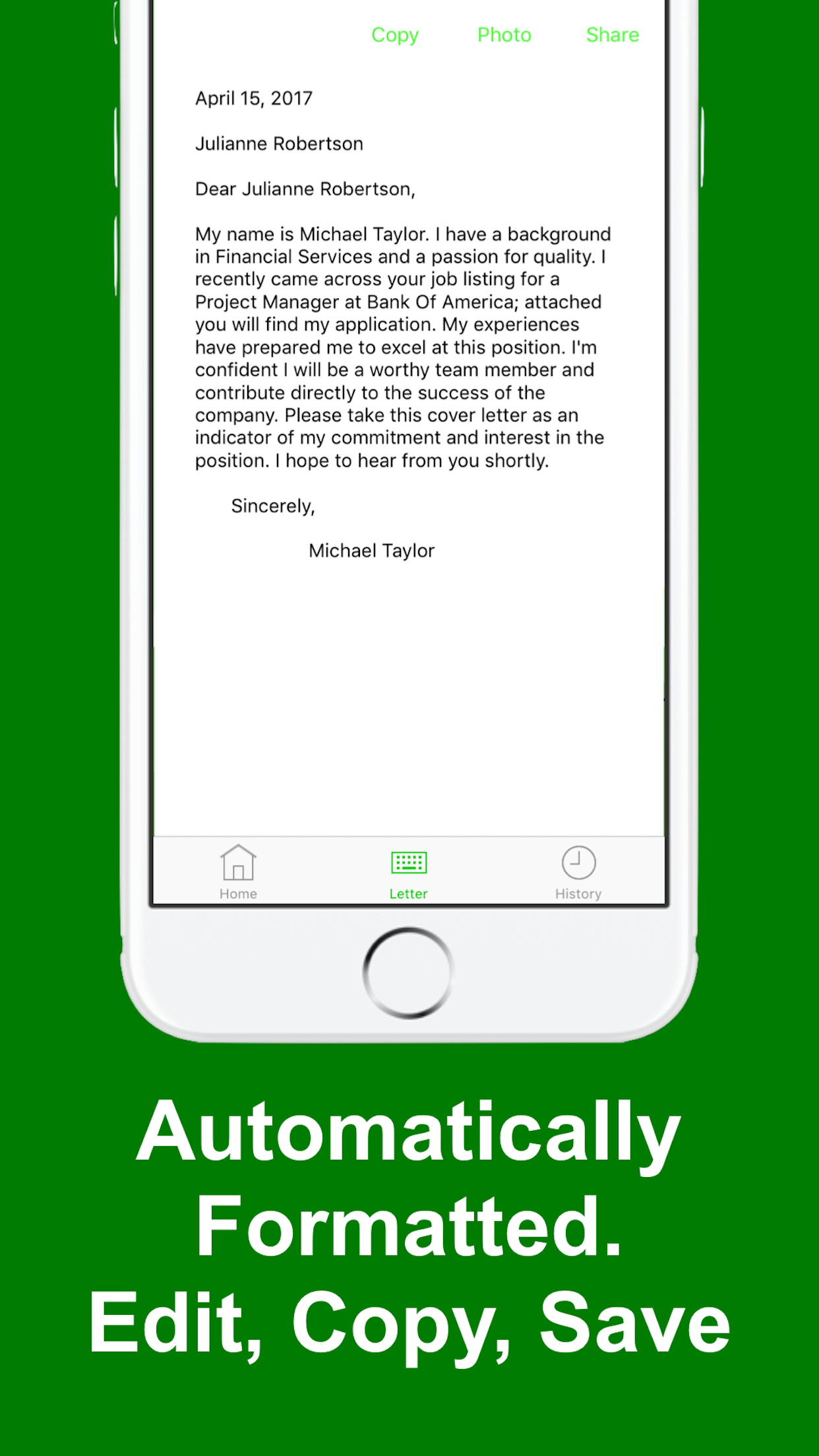 Cover Letter+ screenshot 2