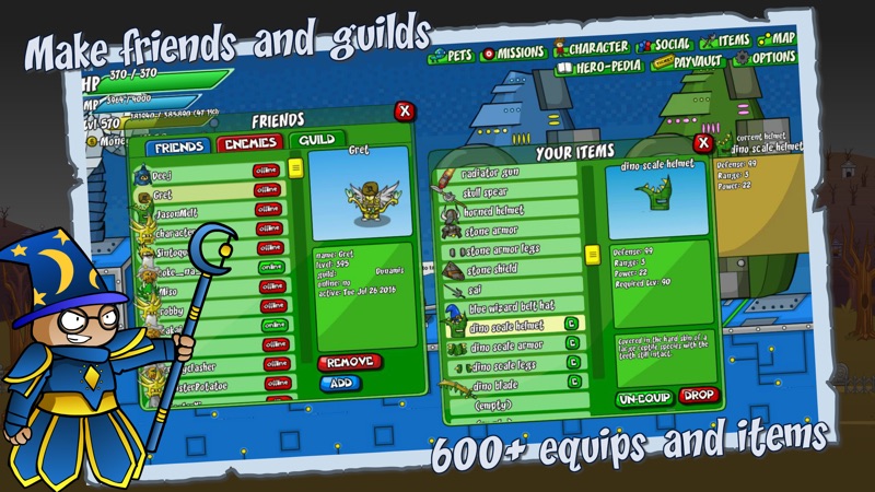 Helmet Heroes: Fantasy MMO RPG screenshot 2