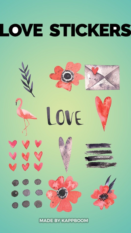 Watercolors Love and Flamingos - 1.0 - (iOS)