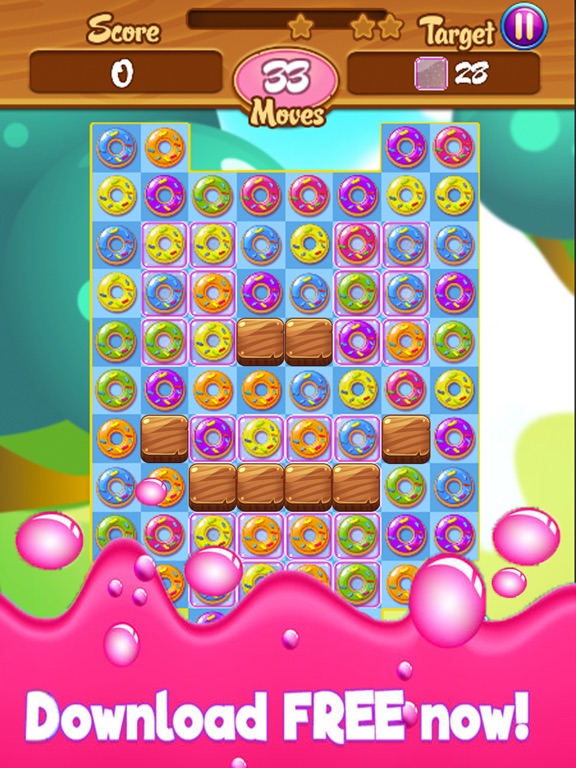 Screenshot #6 pour Donut Blast Legend Delicious Gummy Match 3 Game