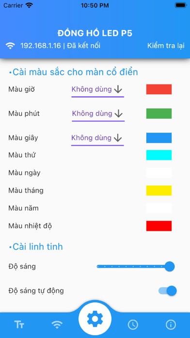 Đồng hồ led p5 Screenshot